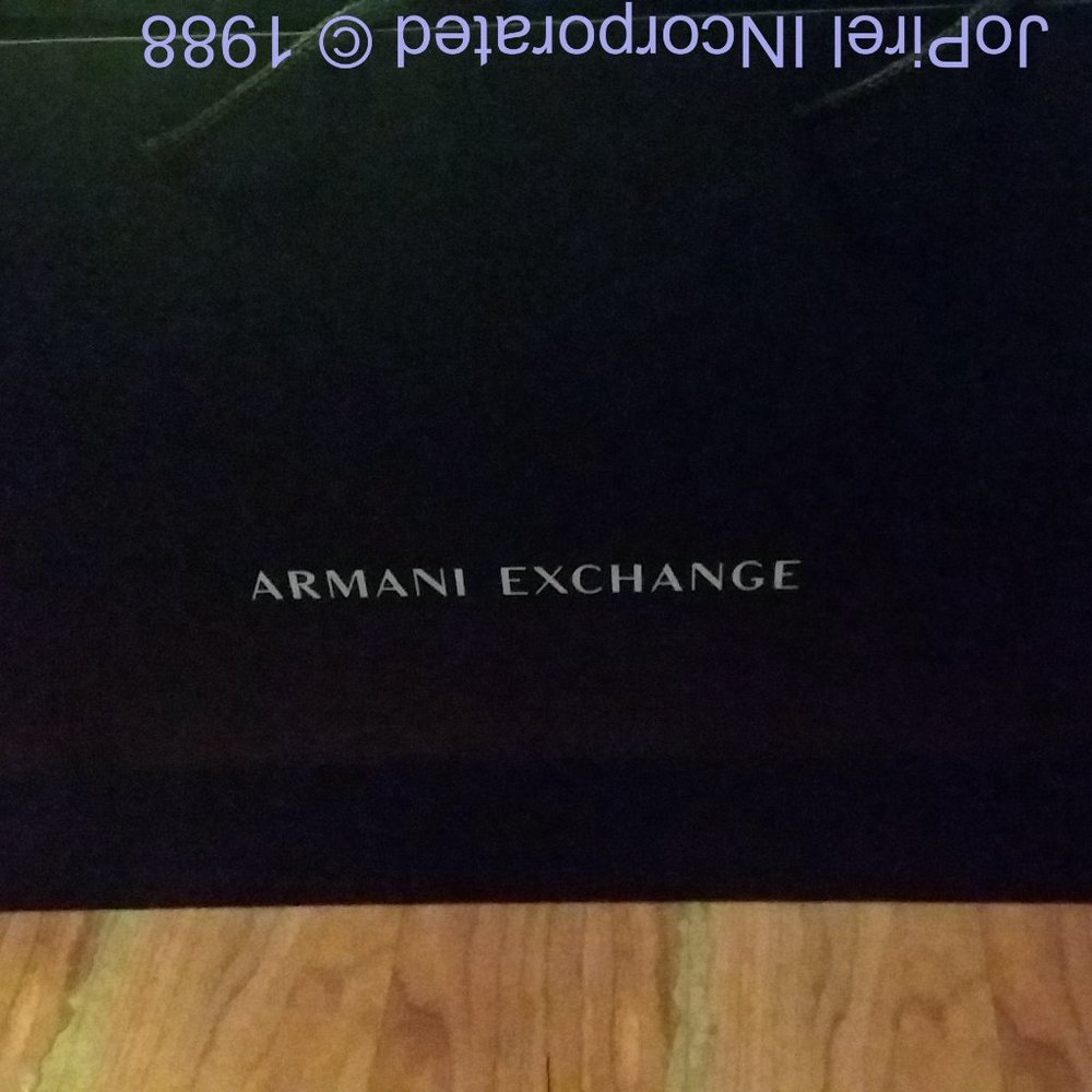 AX Armani Exchange Designer Empty Shopping Bag med
